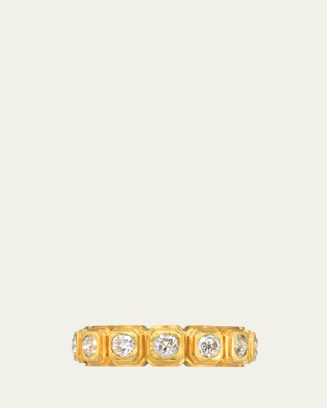 Fairmined 18K Old Mine Cut Diamond Eternity Ring